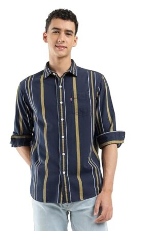 Levi's Men's Cotton Striped Slim Fit Shirt
