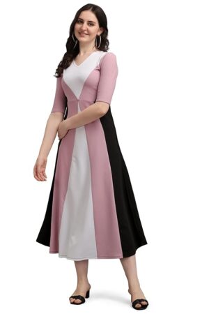 PURVAJA Women's Corduroy Empire Waist Maxi Cocktail Dress
