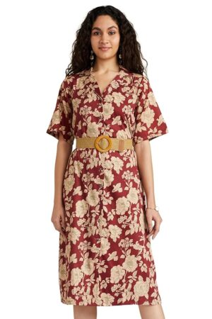 BIBA Women Cotton Straight Printed Dress