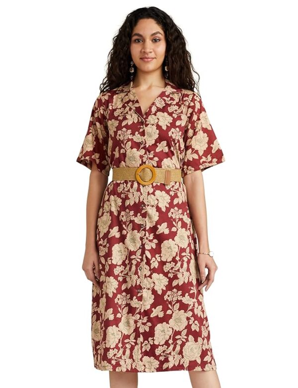 BIBA Women Cotton Straight Printed Dress